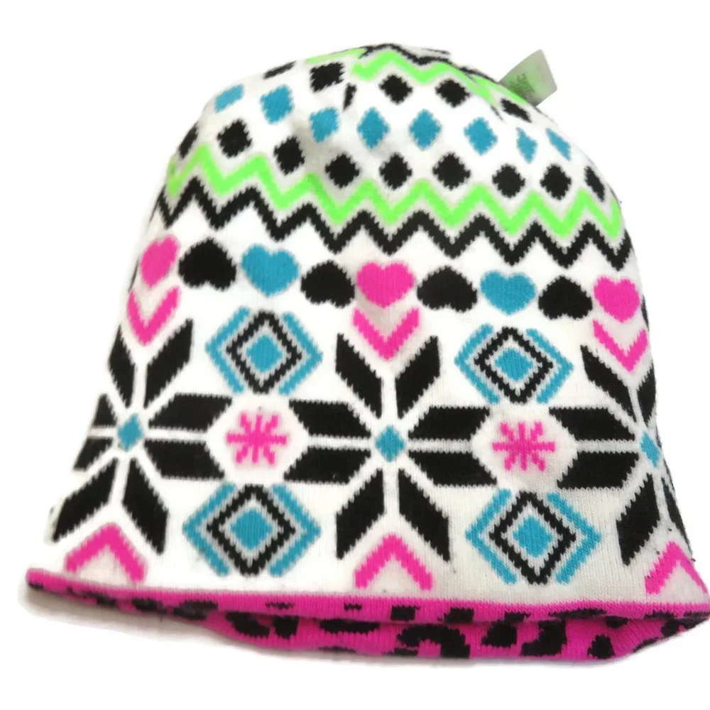 Athletech Reversible‎ Beanie Girls L/XL 8-16 Pink White